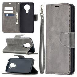 Classic Sheepskin PU Leather Phone Wallet Case for Nokia 3.4 - Gray