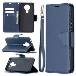 Classic Sheepskin PU Leather Phone Wallet Case for Nokia 3.4 - Blue