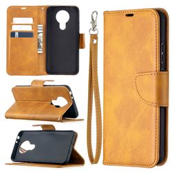 Classic Sheepskin PU Leather Phone Wallet Case for Nokia 3.4 - Yellow