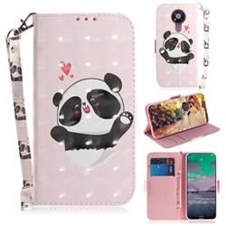 Heart Cat 3D Painted Leather Wallet Phone Case for Nokia 3.4