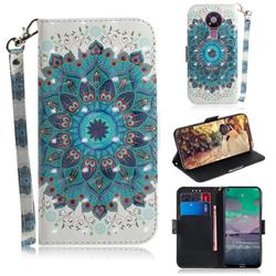 Peacock Mandala 3D Painted Leather Wallet Phone Case for Nokia 3.4
