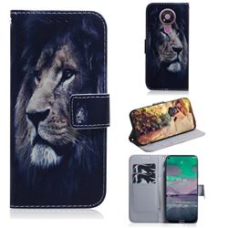 Lion Face PU Leather Wallet Case for Nokia 3.4