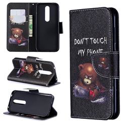 Chainsaw Bear Leather Wallet Case for Nokia 4.2