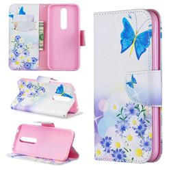 Butterflies Flowers Leather Wallet Case for Nokia 4.2