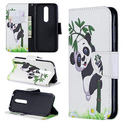 Bamboo Panda Leather Wallet Case for Nokia 4.2