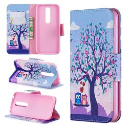 Tree and Owls Leather Wallet Case for Nokia 4.2