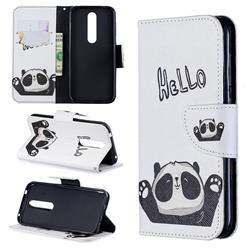 Hello Panda Leather Wallet Case for Nokia 4.2