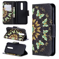 Circle Butterflies Leather Wallet Case for Nokia 4.2