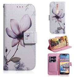 Magnolia Flower PU Leather Wallet Case for Nokia 4.2