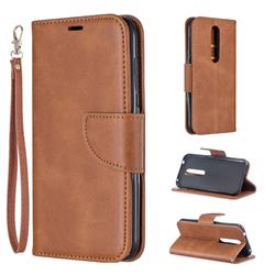 Classic Sheepskin PU Leather Phone Wallet Case for Nokia 4.2 - Brown