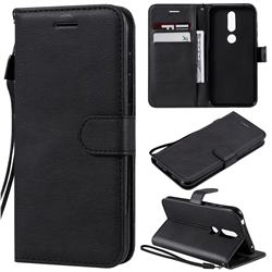 Retro Greek Classic Smooth PU Leather Wallet Phone Case for Nokia 4.2 - Black