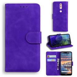Retro Classic Skin Feel Leather Wallet Phone Case for Nokia 4.2 - Purple