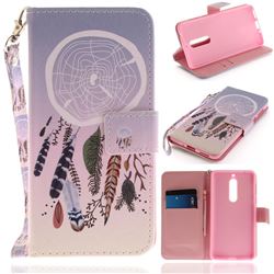Wind Chimes Hand Strap Leather Wallet Case for Nokia 5 Nokia5
