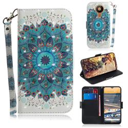 Peacock Mandala 3D Painted Leather Wallet Phone Case for Nokia 5.3