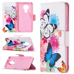 Vivid Flying Butterflies Leather Wallet Case for Nokia 5.3