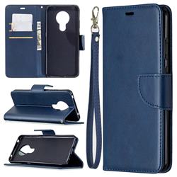 Classic Sheepskin PU Leather Phone Wallet Case for Nokia 5.3 - Blue