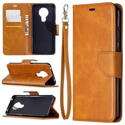 Classic Sheepskin PU Leather Phone Wallet Case for Nokia 5.3 - Yellow