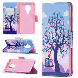 Tree and Owls Leather Wallet Case for Nokia 5.3