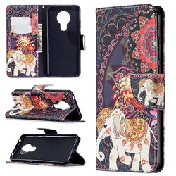 Totem Flower Elephant Leather Wallet Case for Nokia 5.3
