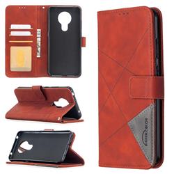 Binfen Color BF05 Prismatic Slim Wallet Flip Cover for Nokia 5.3 - Brown