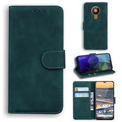 Retro Classic Skin Feel Leather Wallet Phone Case for Nokia 5.3 - Green