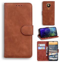 Retro Classic Skin Feel Leather Wallet Phone Case for Nokia 5.3 - Brown