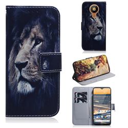 Lion Face PU Leather Wallet Case for Nokia 5.3