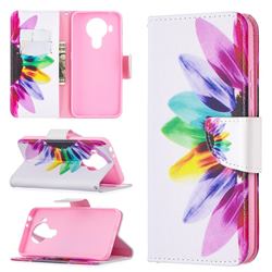 Seven-color Flowers Leather Wallet Case for Nokia 5.4