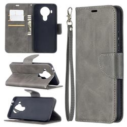 Classic Sheepskin PU Leather Phone Wallet Case for Nokia 5.4 - Gray