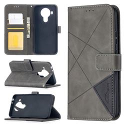 Binfen Color BF05 Prismatic Slim Wallet Flip Cover for Nokia 5.4 - Gray