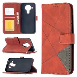 Binfen Color BF05 Prismatic Slim Wallet Flip Cover for Nokia 5.4 - Brown