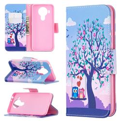 Tree and Owls Leather Wallet Case for Nokia 5.4
