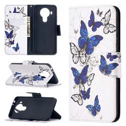 Flying Butterflies Leather Wallet Case for Nokia 5.4