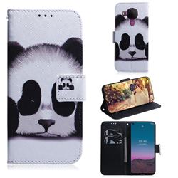 Sleeping Panda PU Leather Wallet Case for Nokia 5.4