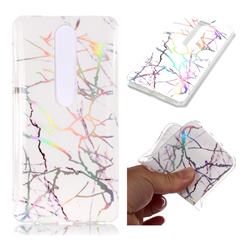 Color White Marble Pattern Bright Color Laser Soft TPU Case for Nokia 6 (2018)