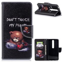 Chainsaw Bear Leather Wallet Case for Nokia 6 (2018)