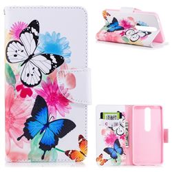 Vivid Flying Butterflies Leather Wallet Case for Nokia 6 (2018)