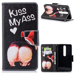 Lovely Pig Ass Leather Wallet Case for Nokia 6 (2018)