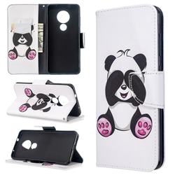 Lovely Panda Leather Wallet Case for Nokia 6.2 (6.3 inch)