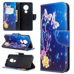 Yellow Flower Butterfly Leather Wallet Case for Nokia 6.2 (6.3 inch)