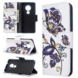 Butterflies and Flowers Leather Wallet Case for Nokia 6.2 (6.3 inch)