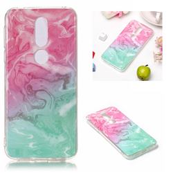 Pink Green Soft TPU Marble Pattern Case for Nokia 7.1