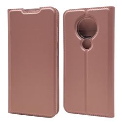 Ultra Slim Card Magnetic Automatic Suction Leather Wallet Case for Nokia 7.2 - Rose Gold