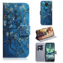 Apricot Tree PU Leather Wallet Case for Nokia 7.2