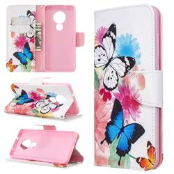 Vivid Flying Butterflies Leather Wallet Case for Nokia 7.2