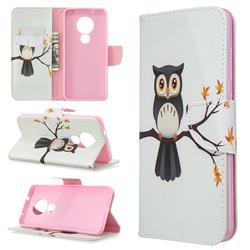 Owl on Tree Leather Wallet Case for Nokia 7.2