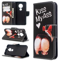 Lovely Pig Ass Leather Wallet Case for Nokia 7.2