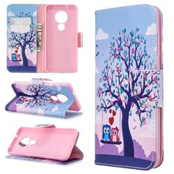 Tree and Owls Leather Wallet Case for Nokia 7.2