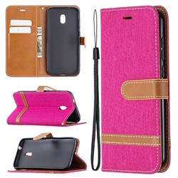 Jeans Cowboy Denim Leather Wallet Case for Nokia C1 Plus - Rose