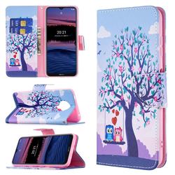 Tree and Owls Leather Wallet Case for Nokia G20